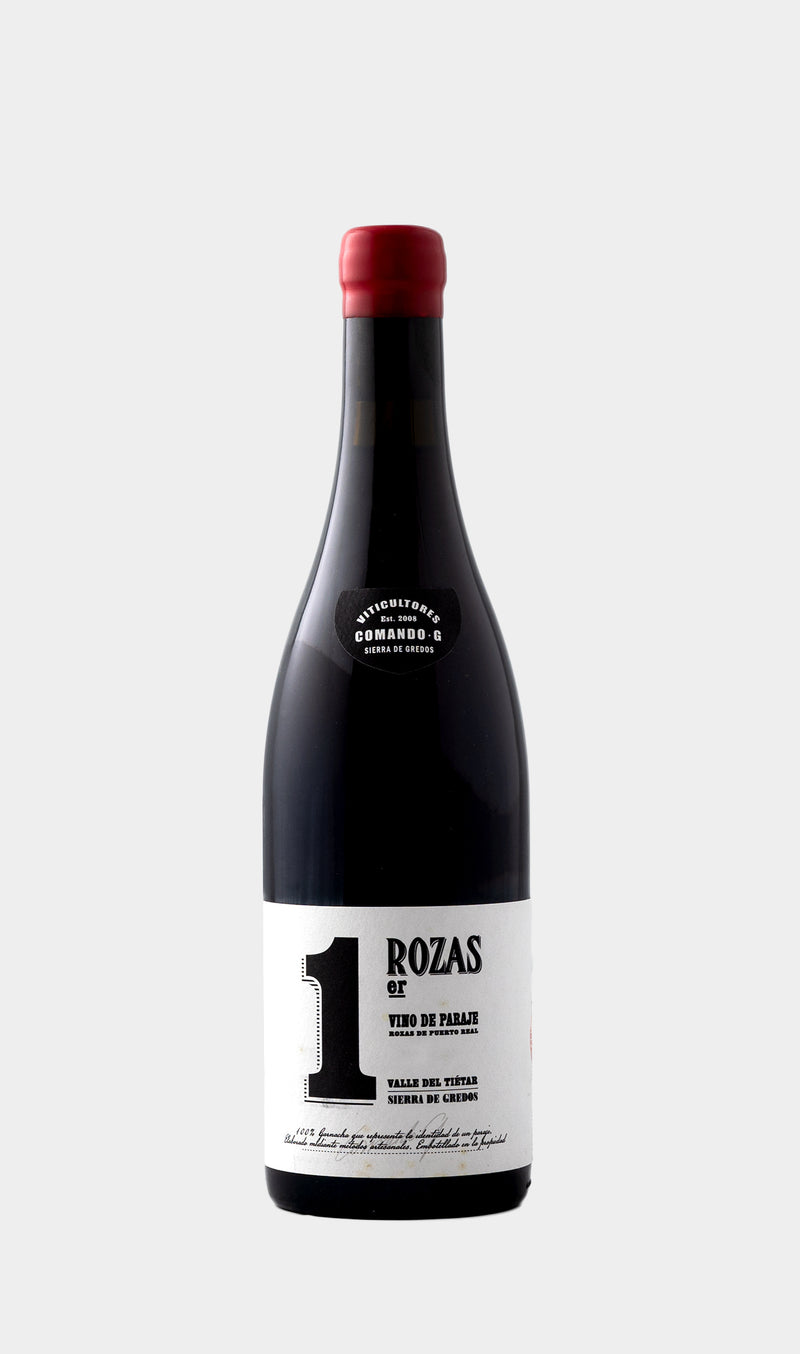 Comando G Rozas 1er Cru 2018 wine bottle with clean minimalist branding and premium wine aesthetic.