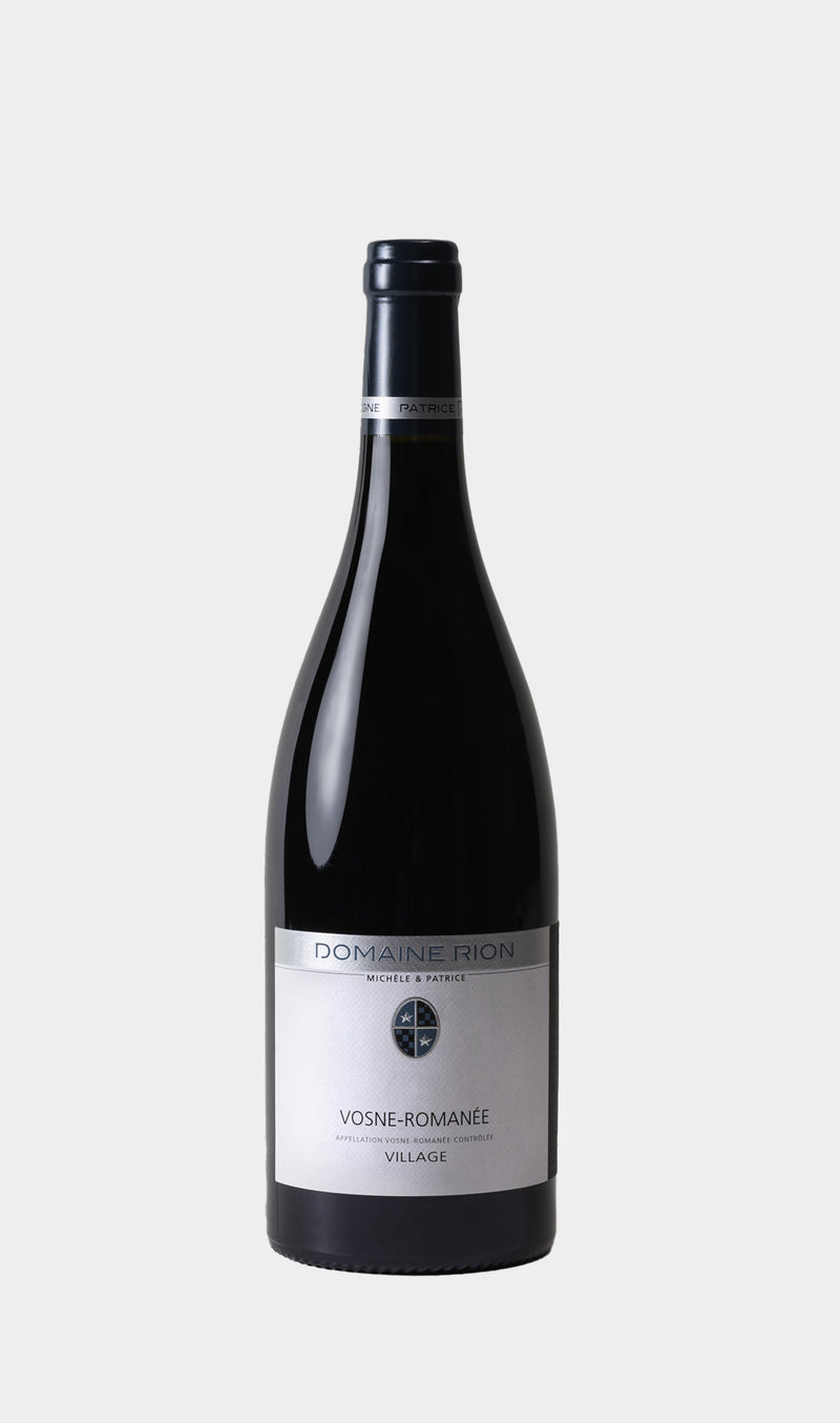 Michele Patrice Rion Vosne-Romanée 2022 wine bottle with refined label design and luxury Burgundy wine identity.